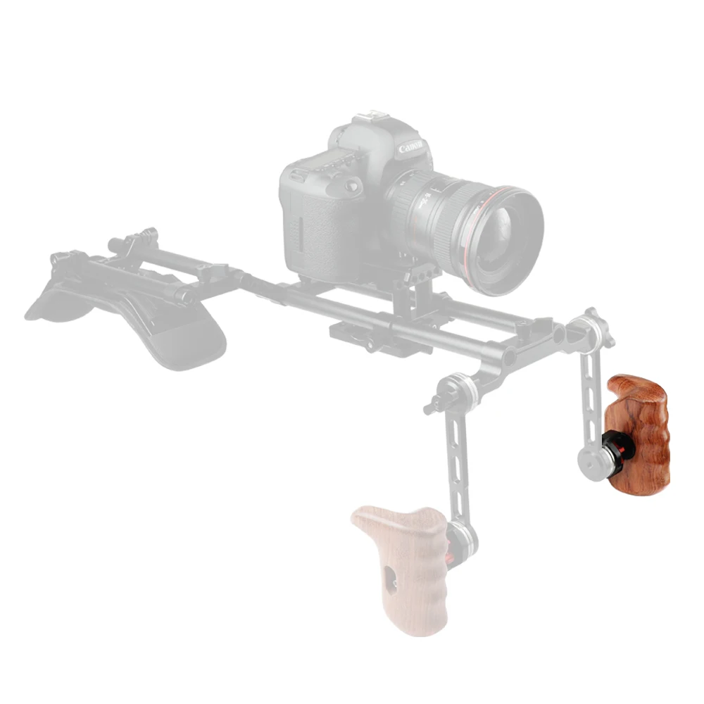 HDRIG Wooden Handle Grip Left Side with ARRI Rosette Mount Connector for DSLR RED Camera Cgae