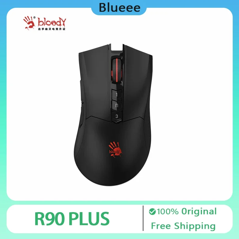 

Bloody R90 PLUS Wireless Mouse RGB Light Low Delay Supports Macro Programming RGB Light Gaming Mouse Laptop Accessories