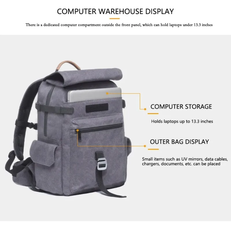 Bolsas para cámaras fotográficas, bolsas de viaje, mochila para lentes con logotipo personalizado, mochila para cámaras de exterior
