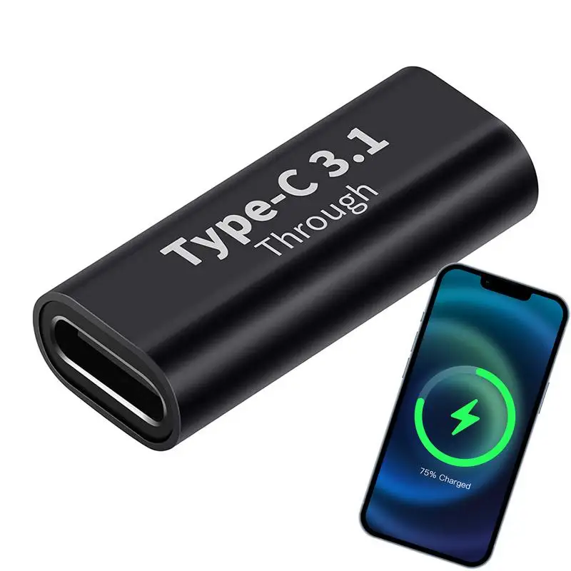 

Female to Female Converter USB Type C Adapter 10GBbps Rate Fast Charging Adapter Portable USB Type C Charge Data Adapter