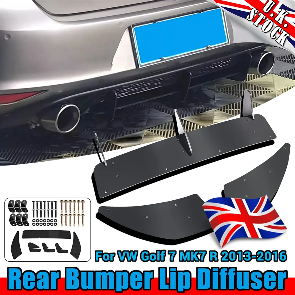 

Diffuser Rear Scoop Trunk Lip Spoiler Rear Bumper Lip Gloss Black For VW For Golf 7 MK7 R GTI 13-16 Accessories Exterior Parts