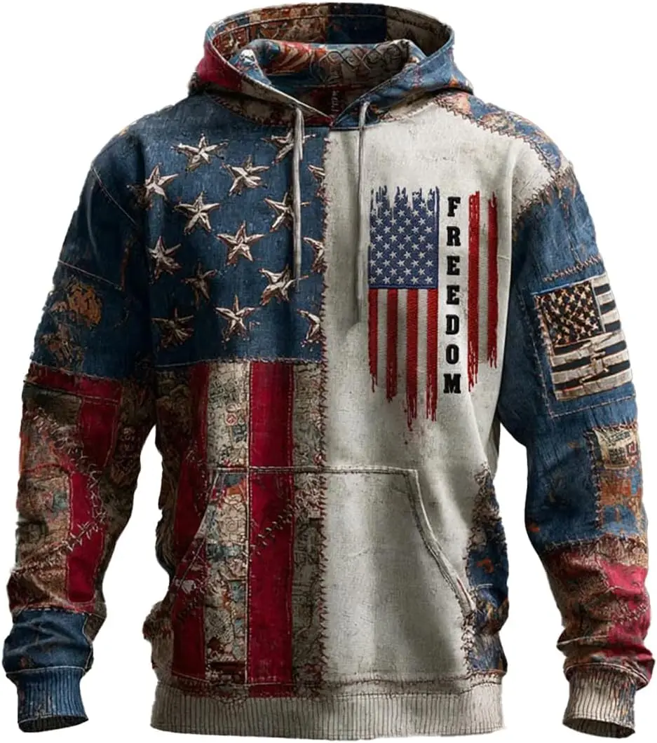 Men's Retro This Is The Turning Point Charlie Shirt Freedom American Flag Hoodie