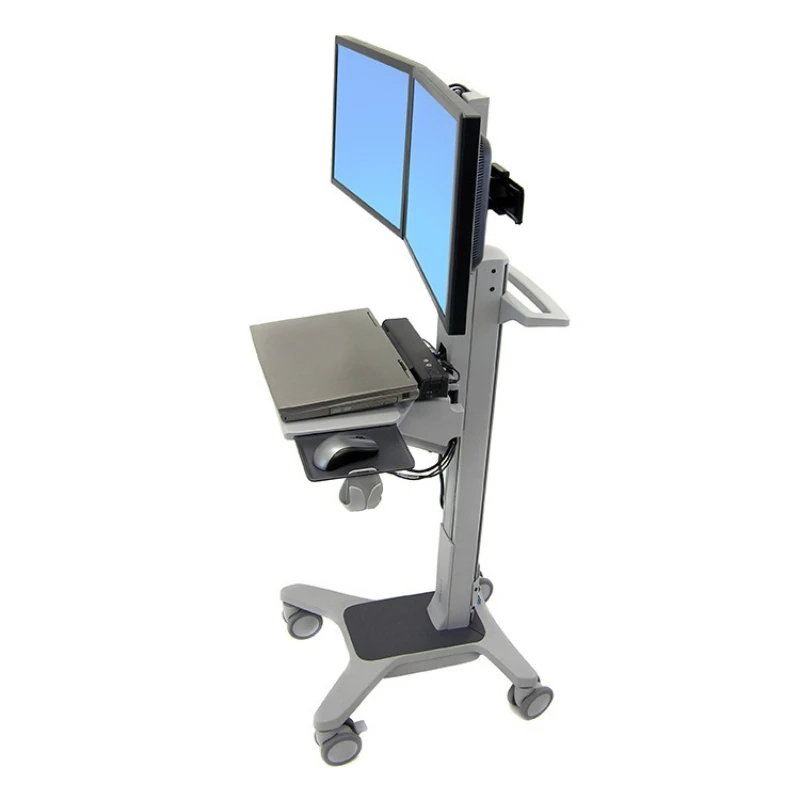 Floor-to-ceiling display lifting bracket mobile medical round trolley