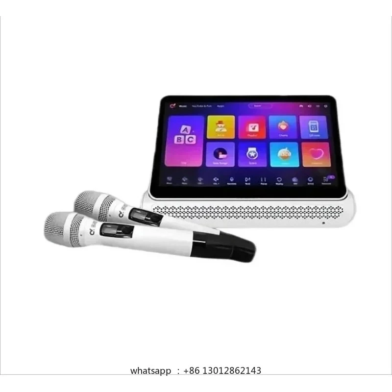 Portable M60 All‑in‑One Karaoke Machine, Touch Screen KTV Jukebox With 2 Wireless Mics & 2TB Hard Drive