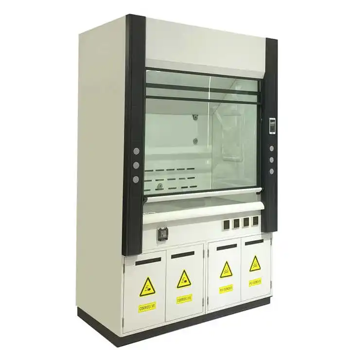 Desktop Fume Hood Adjustable Wind Speed Laboratory Fume Extractor Exhaust Fan Acid Resistant Fume Cupboard for Laboratory