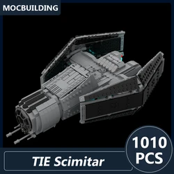 Moc Building Blocks TIE Scimitar Model Diy Assemble Bricks Educational Creative Space Collection Display Xmas Toys Gift 1010PCS