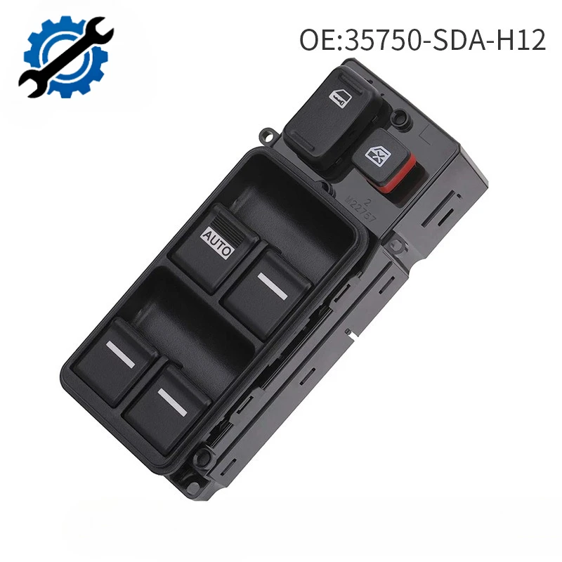 35750-SDA-H12 Interruptor Elevavidrios para Honda Accord, Botón de Control de Ventanas para Odyssey