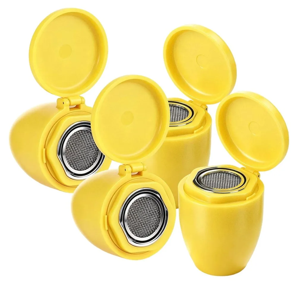 TFORU-4 Pcs Eye Wash Station Nozzle Eye Wash Sprays Head, Classic Dual Eye Wash Sprays Head Replacement,Eye Wash Unit Sprays