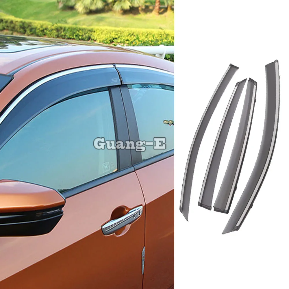 

For Honda Civic 10th 2016 2017 2018 2019 2020 2021 Side Window Visor Deflector Car Accessories Shelters Protector Decoration