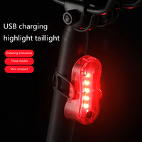 USB Rechargeable Bike Rear Tail Light with Red/Blue/White LED – Seatpost Light for Night Riding Safety Nighttime Cycling Gear