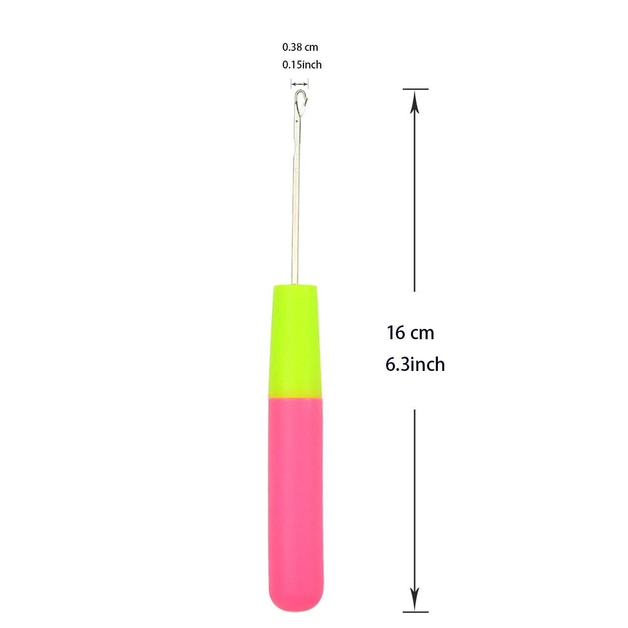 1 Pc 0.57cm/0.38cm Dreadlock Knitting Hook Crochet Hook Plastic Crochet Hook Needle Hair Weaving Crochet Needle