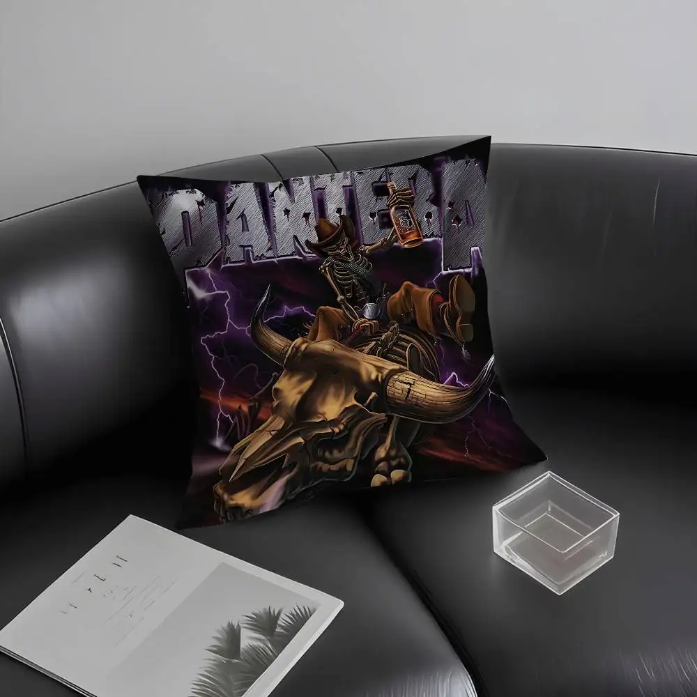 P-Panteras  Rock Band Pillow Case  Plush Fabric Soft  Pillowcase Double Sided Print Cushion Cover Household Gifts