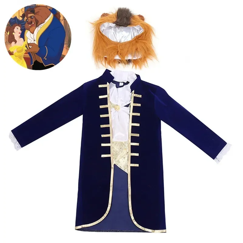 Child Warcraft Costume Anime Jacket Robe Halloween Cosplay Tops Toddler Gift with Wig Bow Tie