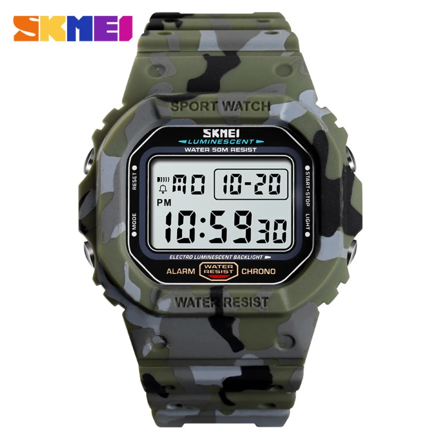 

1471 Waterproof Electronic Sport Mens Wristwatches Military Digital Watch for Men LED Countdown Clock 1628 Reloj Hombre