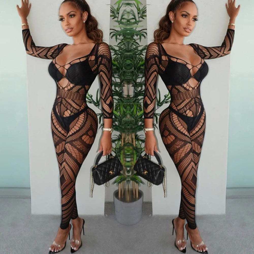 Sexy Lingerie Fishnet Full Bodystocking Women Sex Underwear Erotic Dress Bodysuit Exotic Babydolls Perspective Body Stockings