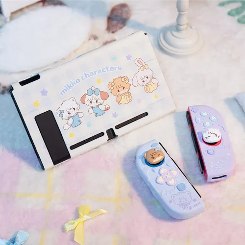 GeekShare Mikko Sweet Thoughts tapas de agarre para pulgar JoyCon cubierta caja de tarjetas de juego funda protectora para Nintendo Switch/OLED