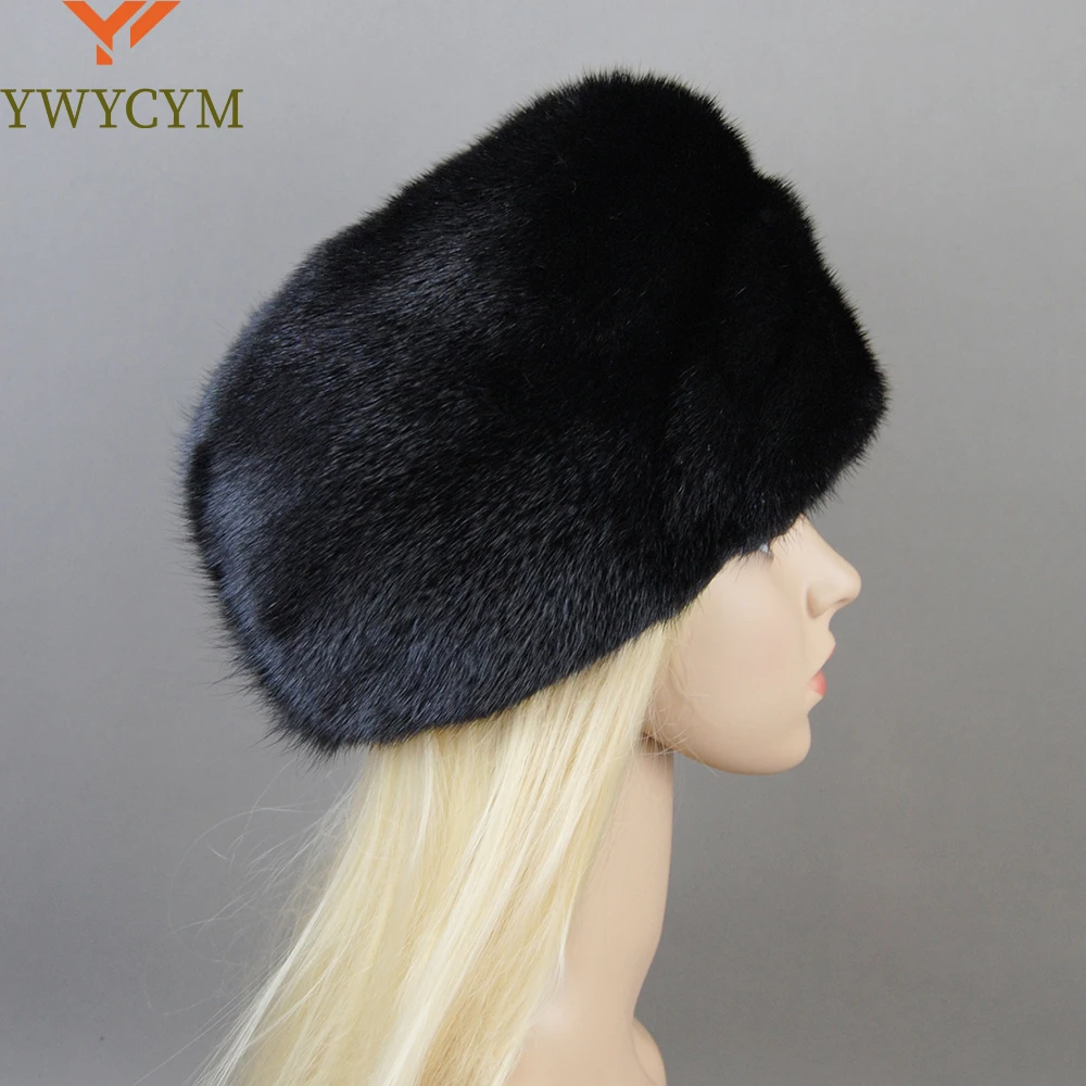 

Hot Sale 2024 New Winter Snow Unisex Natural Mink Fur Beret Bomber Hats Caps Luxury Women Real Mink Fur Hat Cap