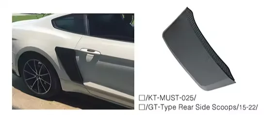 GT Style Rear Side Scoops For Ford Mustang 2015-2022 Rear Fender Decorative Air Vent Cover