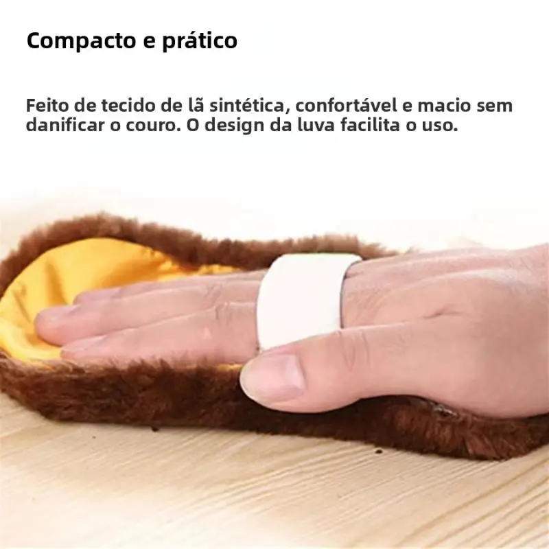 10 Stück Multifunktionales Leder-Schuhpoliertuch, Schuhpolierhandschuh, tragbares, weiches Plüsch-Schuhglanztuch, Handheld – Detail 5