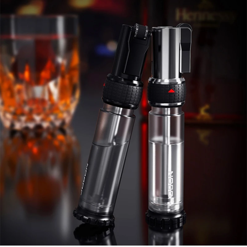 2022 New Jobon Jet Flint Lighter Windproof Gas Torch Lighter Inflated Butane Metal Grinding Wheel Lighter Christmas Gift Men