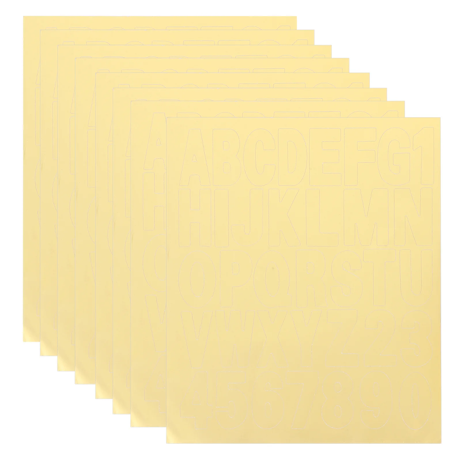 

8pcs Decorative Letter Stickers Vinyl Alphabet Number Stickers For Mailbox Home Sign Board Classroom Wall Adhesive Decals Folder