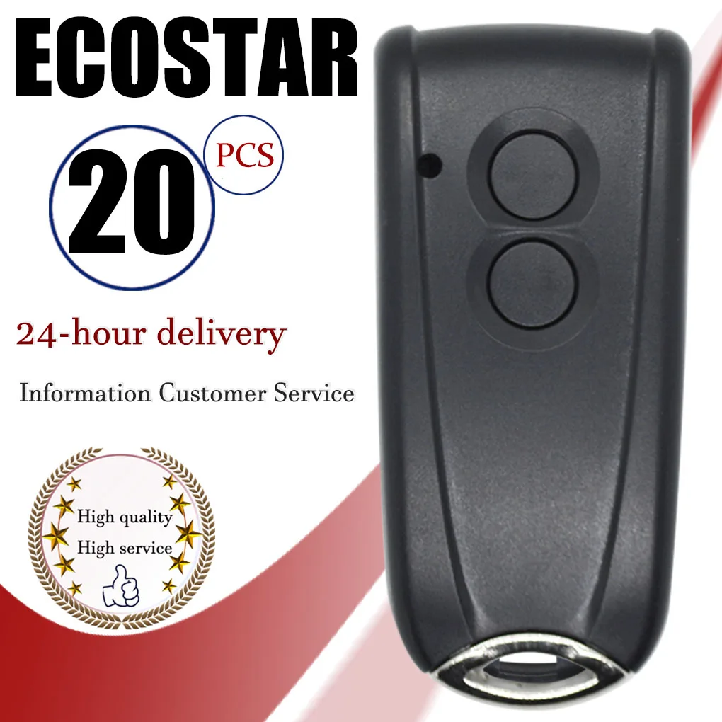 

20PCS ECOSTAR 433MHz Compatible with Liftronic 500 700 800 Ecostar RSC2 RSE2 RSZ1,AGS RSC2 RSE2 Garage Door Remote Control