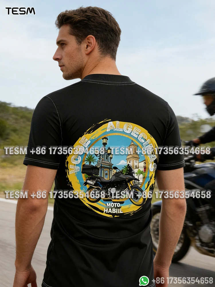 

Men Motorcycle T-Shirt 3D Print Breathable Quick Dry Outdoor Riding Short Sleeve Top Biker Casual Summer Motorbike Tee