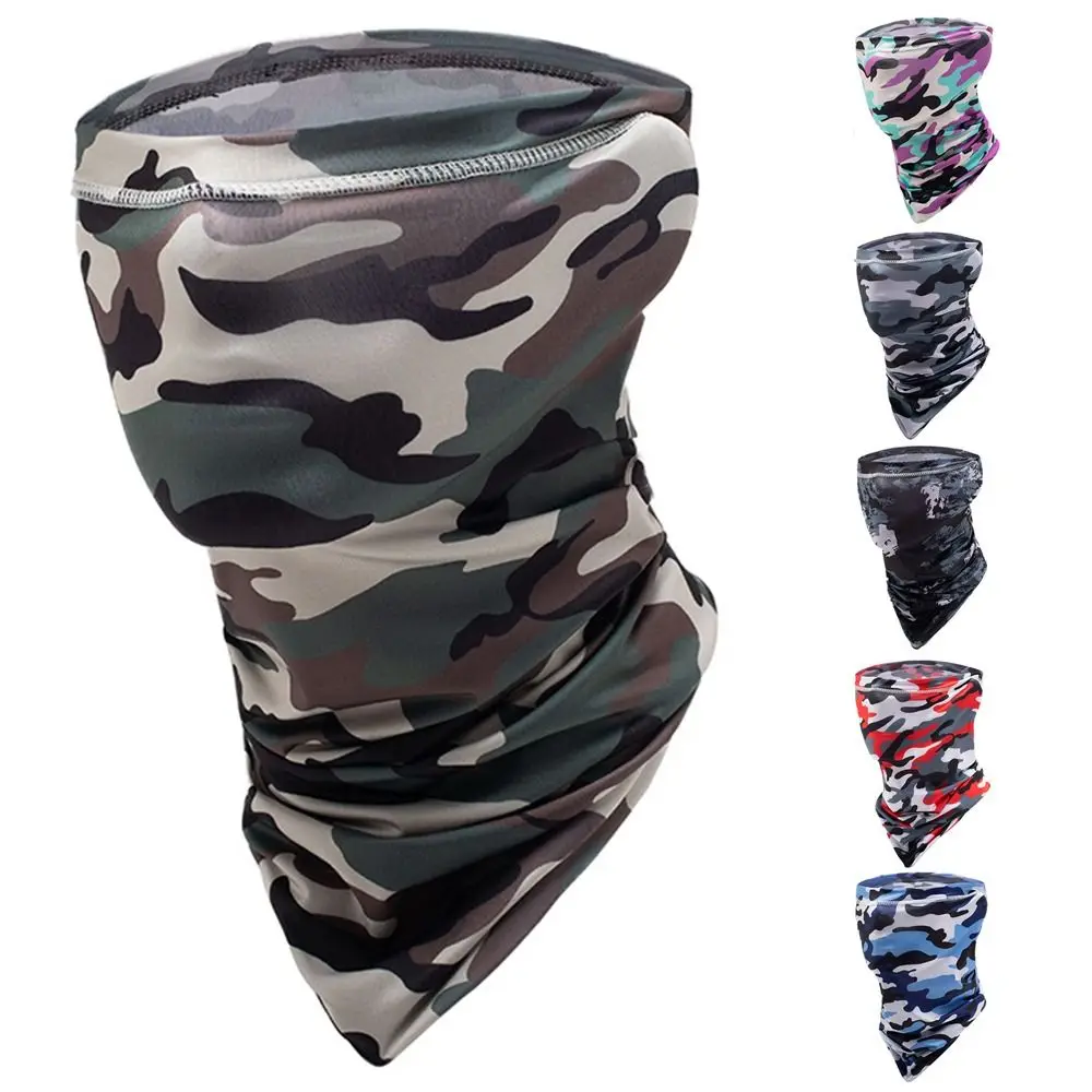 Sun UV Protection Bike Cycling Mask Fashion Sun Protection Breathable Neck Gaiter Windproof Ice Silk Scarf Summer