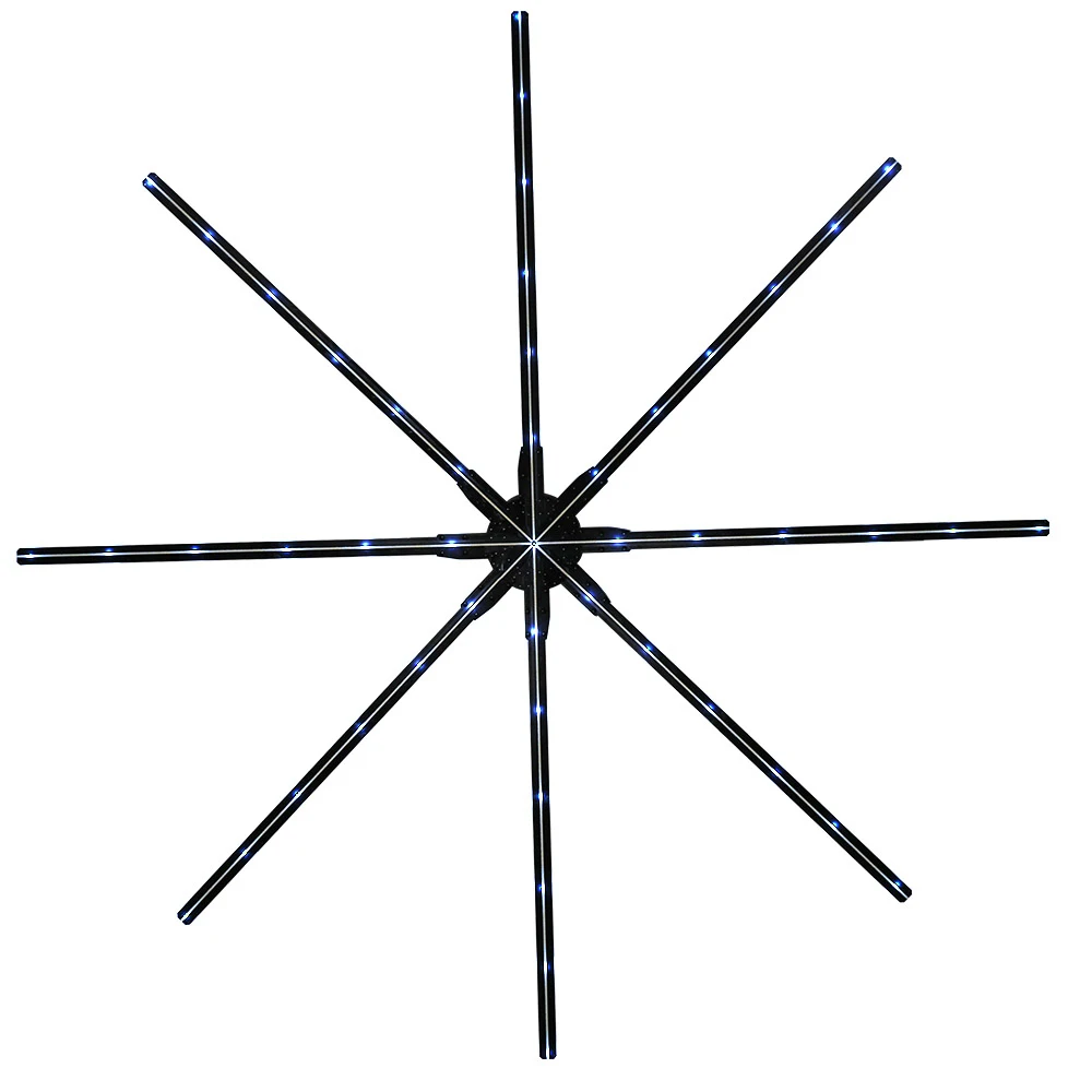 3D Hologram Fan LED Advertising Display 180cm Full Size Holographic Fan Display Advertising  Projector  Cloud App Control