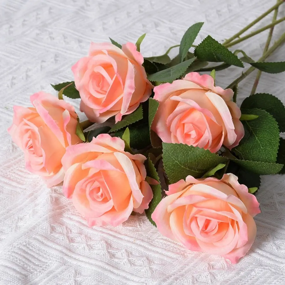 5 Stück Neue 10 Farben Künstliche Rosen DIY Partydekoration Festivalzubehör Künstliche Blumen Kleine Rosen Heimdekoration – Detail 8