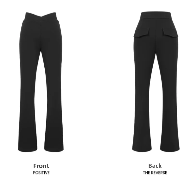 

Модные женские брюки с V-образным вырезом на талии, удобные, с уникальным дизайном, летние, из быстросохнущего полиэстера, прямого кроя