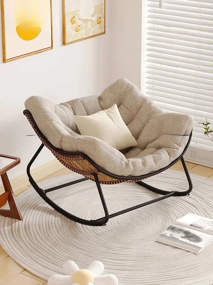 AANordic Antique Style Leisure Chair Home Living Room Casual Rocking Chair