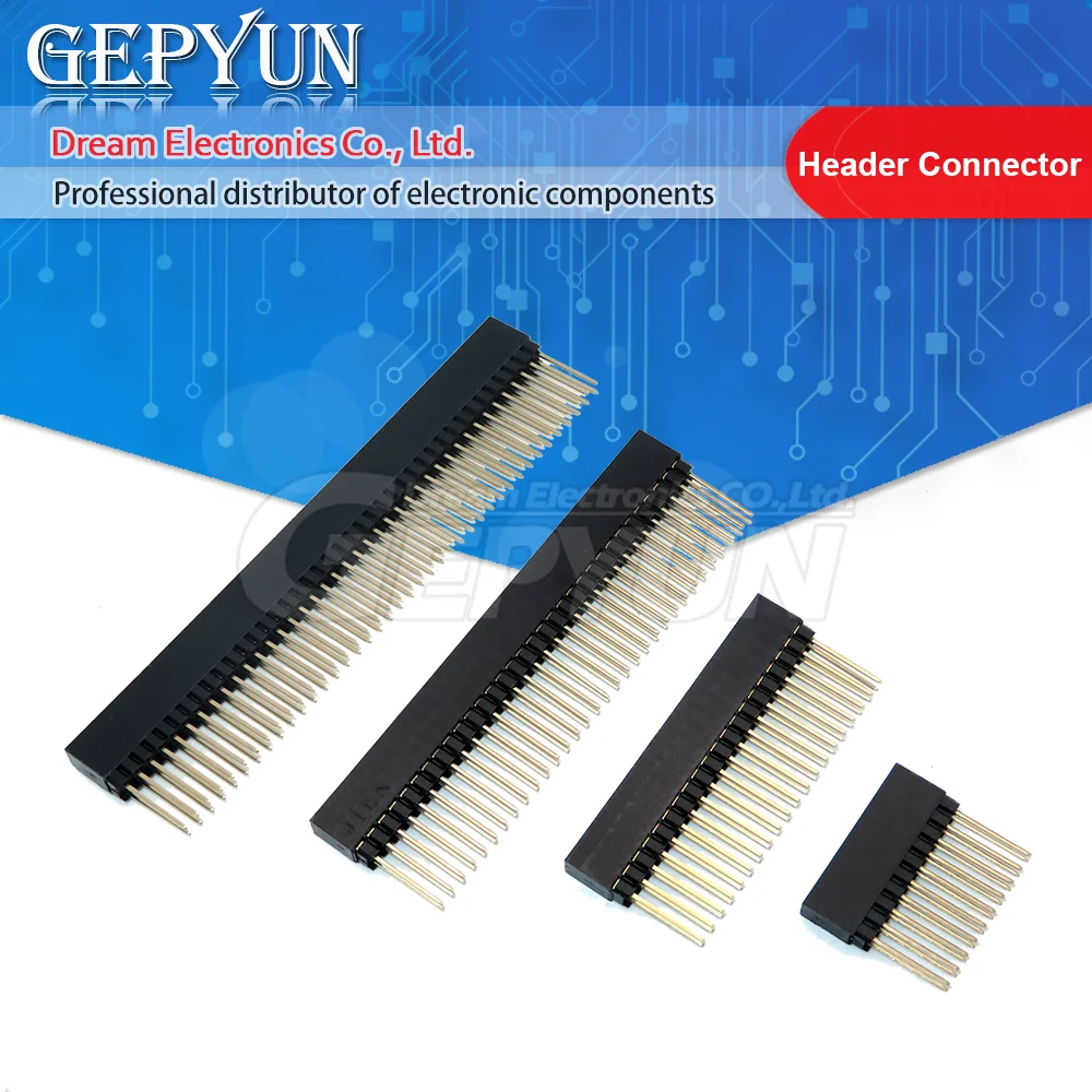 1 Piece 2.54mm 2x10P/16P/20P/25P/32P/40 Pin Female Stacking Header Connector Dual Row 2x20P PC104 For Raspberry Pi 2 Mode Gepyun