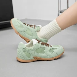 Zapatillas Deportivas para Mujer, Primavera Verano 2026, Nuevas, de Cuero Genuino, Retro, Moda Casual, Planas, con Cordones, Estilo Alemán