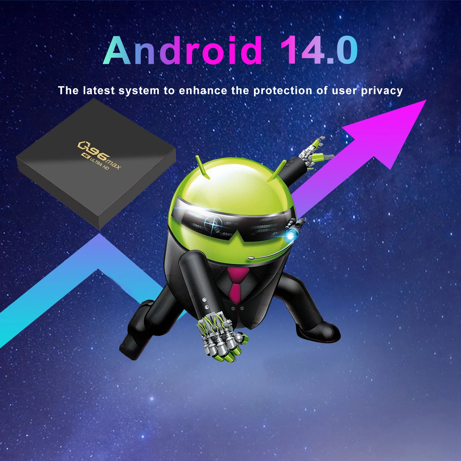 q96 max Smart TV Box 4G WIFI Set-top Box 8GB 128GB Android 14.0 Media Player Allwinner H313 Quad Core iptv