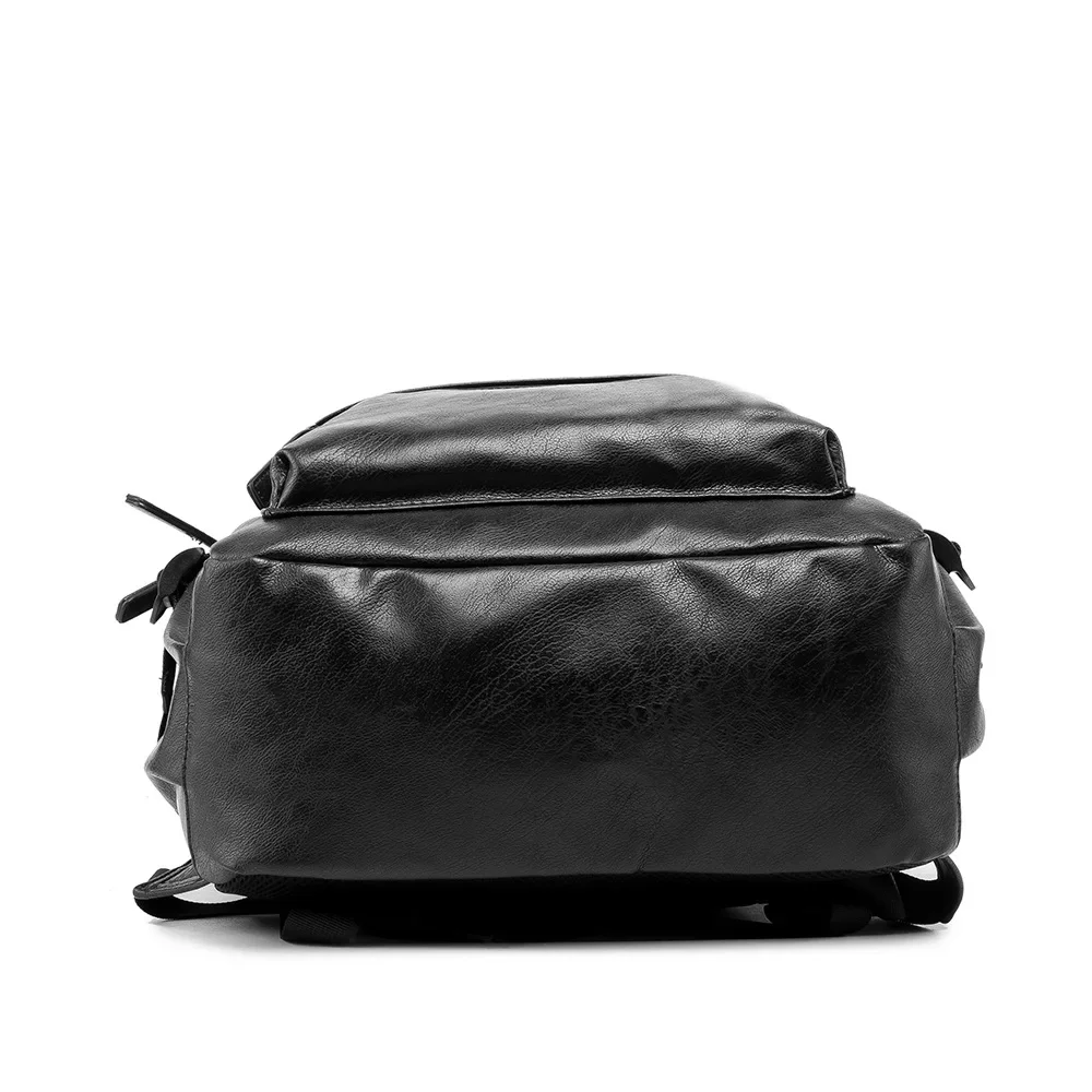 Modischer Rucksack mit Streifenmuster für Herren, große Kapazität, Reisetasche mit USB-Anschluss, Herrenrucksäcke, weicher Rucksack aus PU-Leder, Schulrucksack für männliche Studenten. – Detail 14