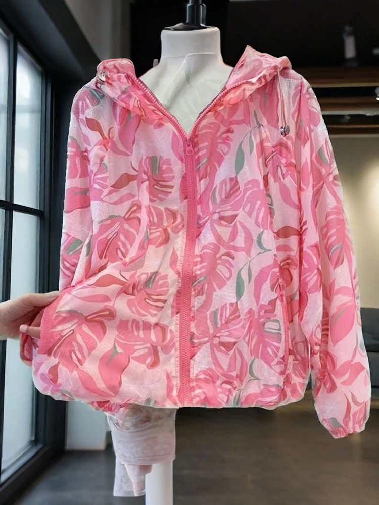 laid-back-style-loose-fit-long-sleeve-women's-hooded-jacket-summer-unique-quality-top-sun-protection-casual-outerwear