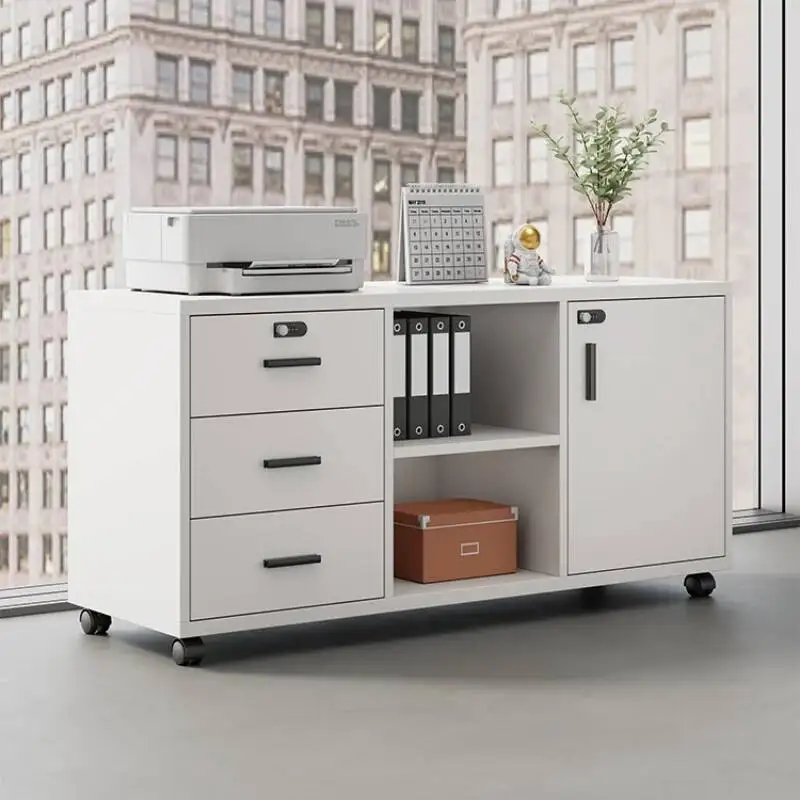 Desk side filing cabinets under table wooden storage file cabinet removable wheels gabinete de almacenamiento home furniture