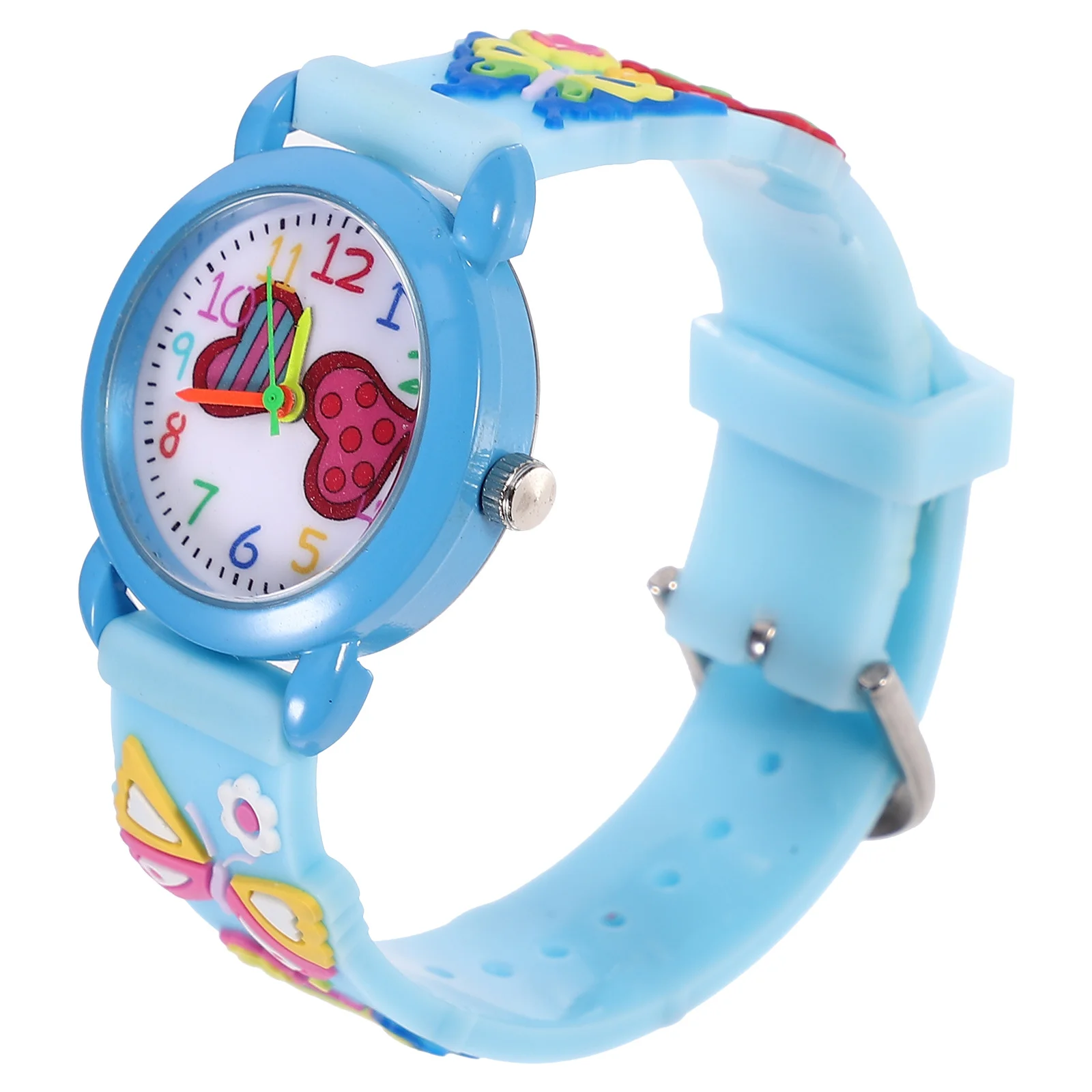 1Pcs Cartoon Butterfly Watch Colorful 3D Wristwatch Adjustable Strap Lightweight Student Gift 3D Watch
