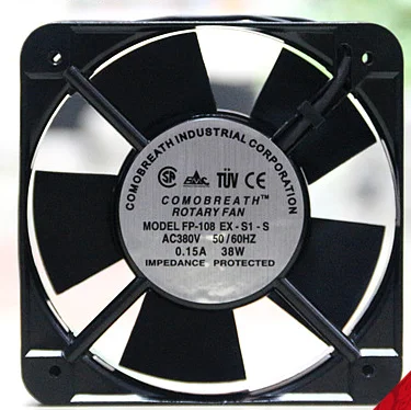 

Commonwealth FP-108EX-S1-S FP-108EX-S1-B 17251 110V 220V 380V AC 38W 0.22A 5.37CFM 2700RPM Ball Bearing cabinet cooling fan