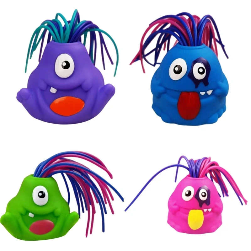 Novelty Glowing Long Haired Pulling Monsters Stretchy Stress Reliever for Office and Home Kids Favor Anxiety Toy