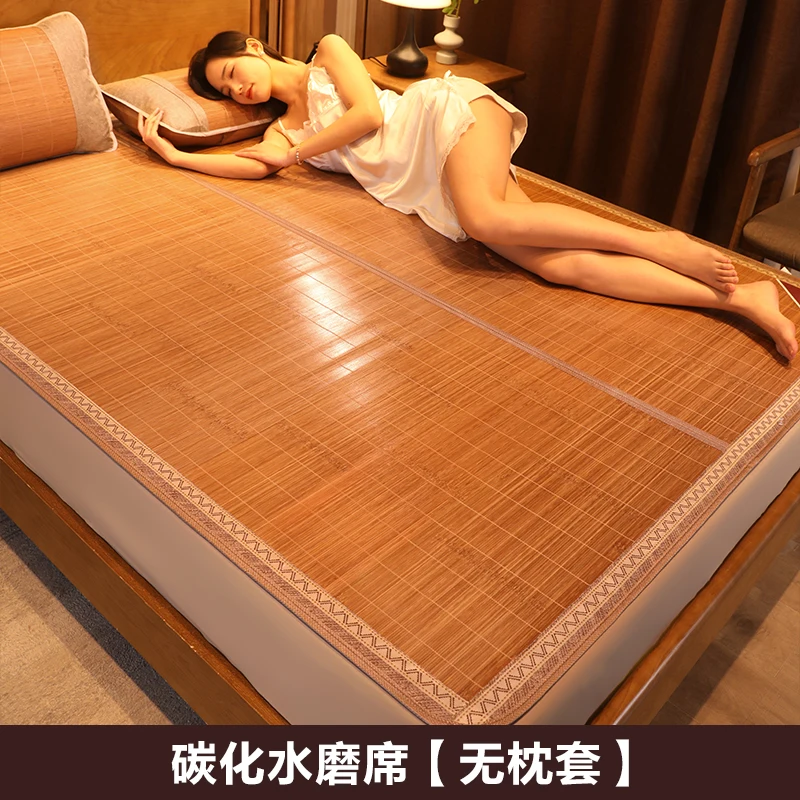 Bamboo mat cool mattress summer dual-use mat student dormitory single double ice silk foldable summer straw mat bamboo