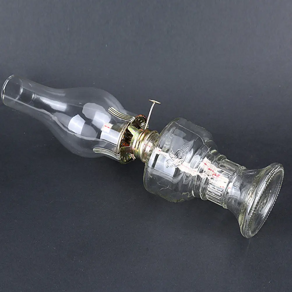 2Pcs Oil Lamp Glass Shade Vintage Lamp Shade Small Clear Chimney for Coal Oil Lamps Retro Lighting Decoration