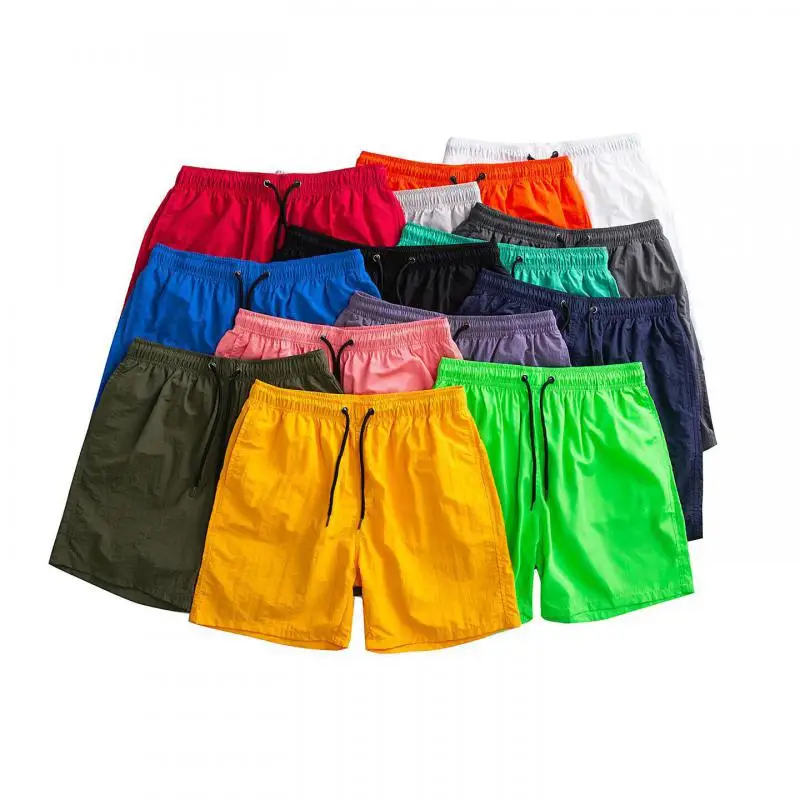 M-XXXXXL Plus Unisex Colorful Beach Shorts - Quick Dry Swim Trunks with Elastic Waist Summer Casual Board Shorts for Men & Women