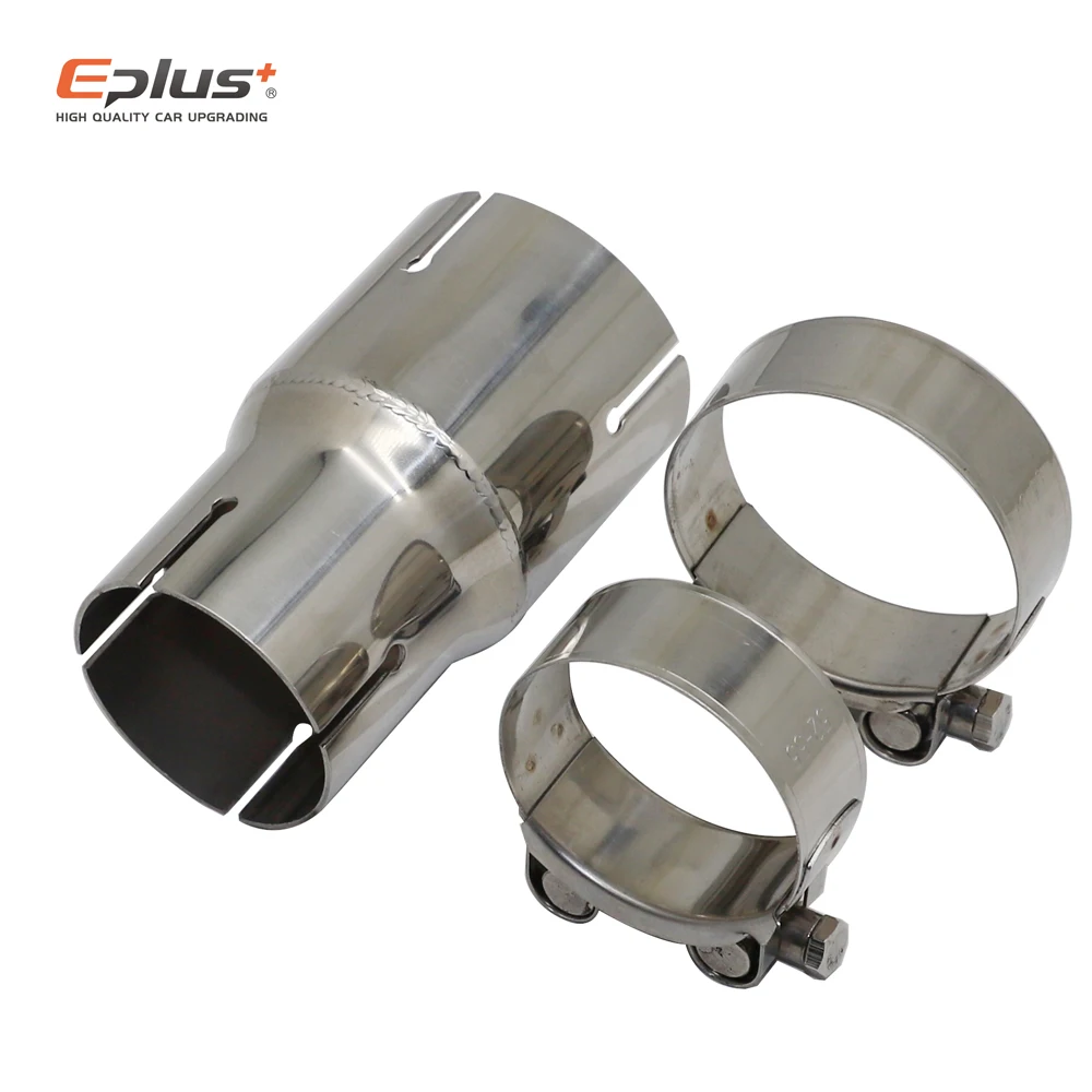 Eplus Car Accessories Stainless Steel Exhaust Pipe Reducer Adapter Motorcycle Exhaust Muffler Pipeline Welded Pipe Universal image 4