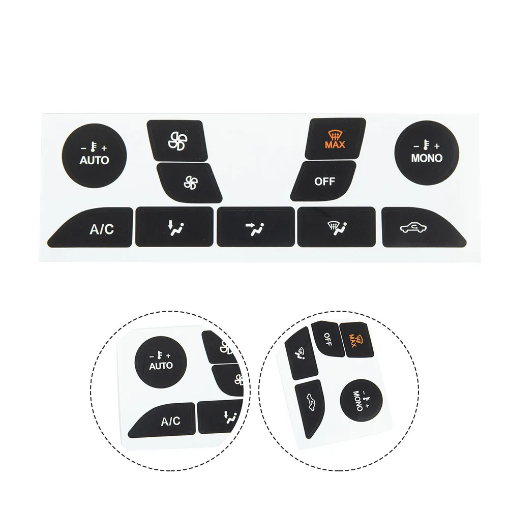 Light Penetration Reduction and Sunlight Prevention with Car Air Condition Switch Button Repair Stickers for Ford Focus