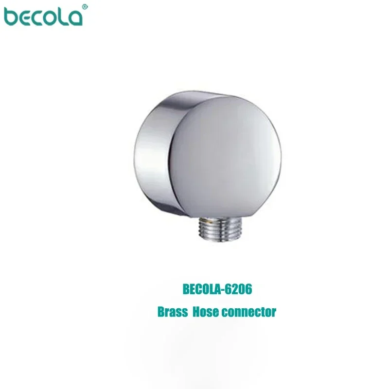 BECOLA High Quality New Chrome Bathroom Faucet Accessories Rose Gold Brass Wall Mounted Shower Hose Connector Wall Elbow Unit