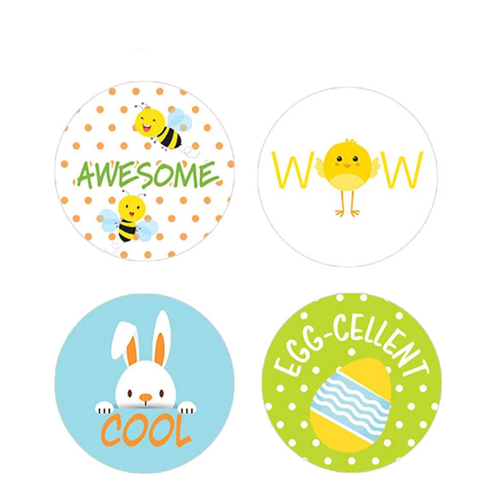 100-500pcs Cartoon Cute Animals Reward Stickers Teacher Motivational Kids Sticker School Student Encouragement Stationery