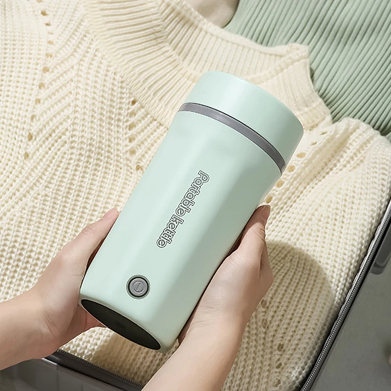 500 مللي غلاية كهربائية صغيرة محمولة من الفولاذ المقاوم للصدأ سخان مياه سريع الغليان للسفر والمنزل وعاء المعكرونة الفورية كوب الماء الساخن