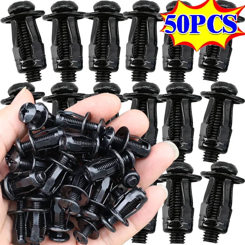 50/5pcs Petal Shape Rivet Nut Screw Bolt Kit Expansion Metal Rivetnut Panel License Plate Fixing Clamp Lock Jack Nuts M4 M5 M6